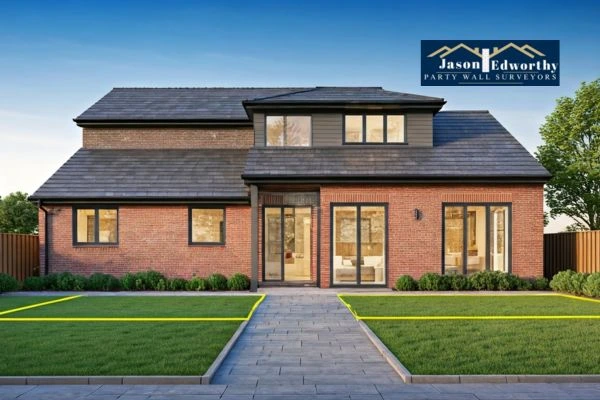 Home extension focusing on boundary line Staines